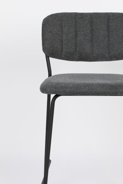 Barkruk Jolien Nylon en polyester Donkergrijs 65cm-Barkrukken-Creating Home