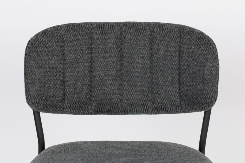 Barkruk Jolien Nylon en polyester Donkergrijs 65cm-Barkrukken-Creating Home