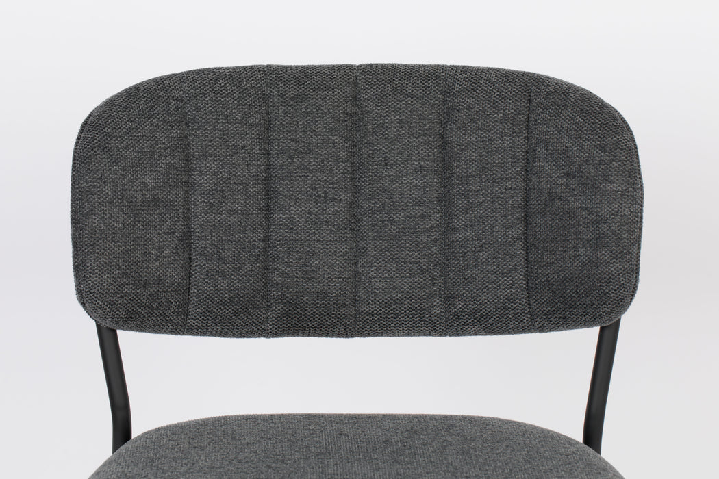 Barkruk Jolien Nylon en polyester Donkergrijs 65cm-Barkrukken-Creating Home