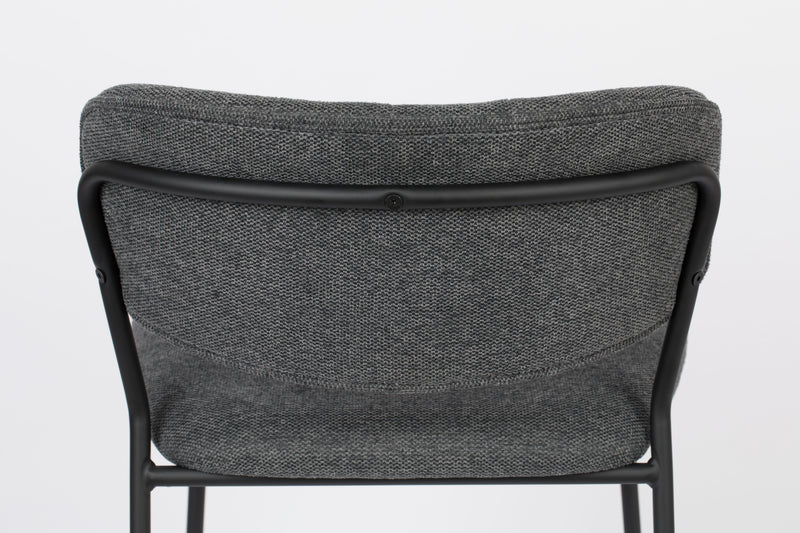 Barkruk Jolien Nylon en polyester Donkergrijs 65cm-Barkrukken-Creating Home