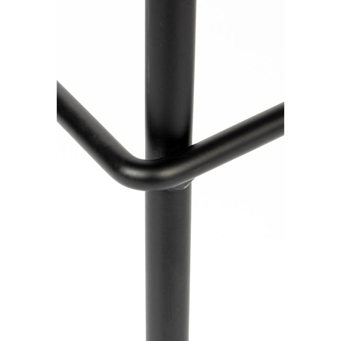 Barkruk Jolien Zwart/bouclã© Nylon en polyester Wit 65cm-Barkrukken-Creating Home