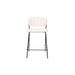 Barkruk Jolien Zwart/bouclã© Nylon en polyester Wit 65cm-Barkrukken-Creating Home
