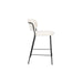 Barkruk Jolien Zwart/bouclã© Nylon en polyester Wit 65cm-Barkrukken-Creating Home