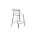 Barkruk Jolien Zwart/bouclã© Nylon en polyester Wit 65cm-Barkrukken-Creating Home