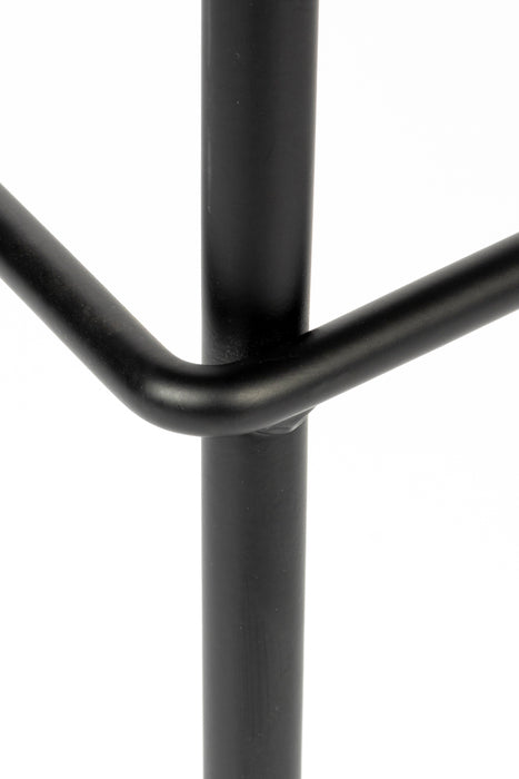 Barkruk Jolien Zwart/bouclã© Nylon en polyester Wit 65cm-Barkrukken-Creating Home