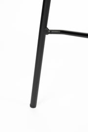 Barkruk Jolien Zwart/bouclã© Nylon en polyester Wit 65cm-Barkrukken-Creating Home