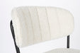 Barkruk Jolien Zwart/bouclã© Nylon en polyester Wit 65cm-Barkrukken-Creating Home