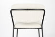 Barkruk Jolien Zwart/bouclã© Nylon en polyester Wit 65cm-Barkrukken-Creating Home