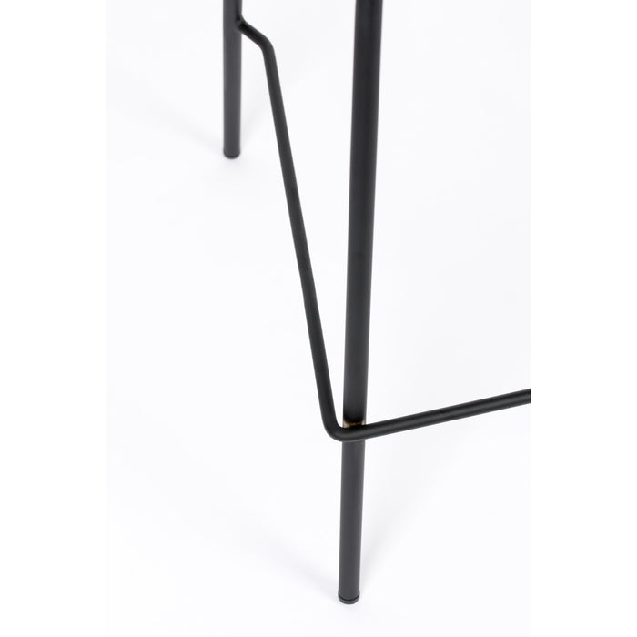 Barkruk Jolien Zwart/grijs Nylon en polyester Grijs 65cm-Barkrukken-Creating Home