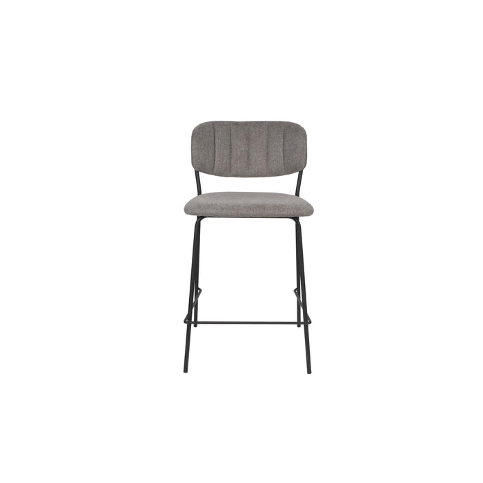 Barkruk Jolien Zwart/grijs Nylon en polyester Grijs 65cm-Barkrukken-Creating Home