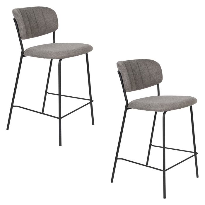 Barkruk Jolien Zwart/grijs Nylon en polyester Grijs 65cm
