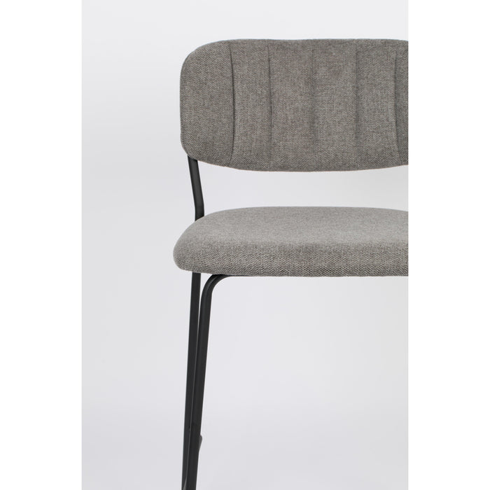 Barkruk Jolien Zwart/grijs Nylon en polyester Grijs 65cm-Barkrukken-Creating Home