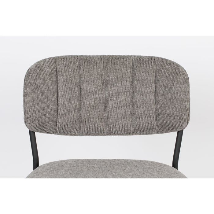 Barkruk Jolien Zwart/grijs Nylon en polyester Grijs 65cm-Barkrukken-Creating Home