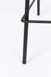 Barkruk Jolien Zwart/grijs Nylon en polyester Grijs 65cm-Barkrukken-Creating Home
