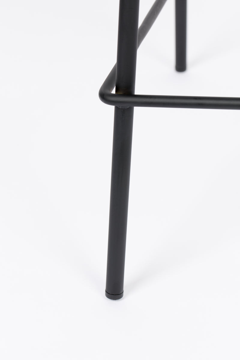 Barkruk Jolien Zwart/grijs Nylon en polyester Grijs 65cm-Barkrukken-Creating Home