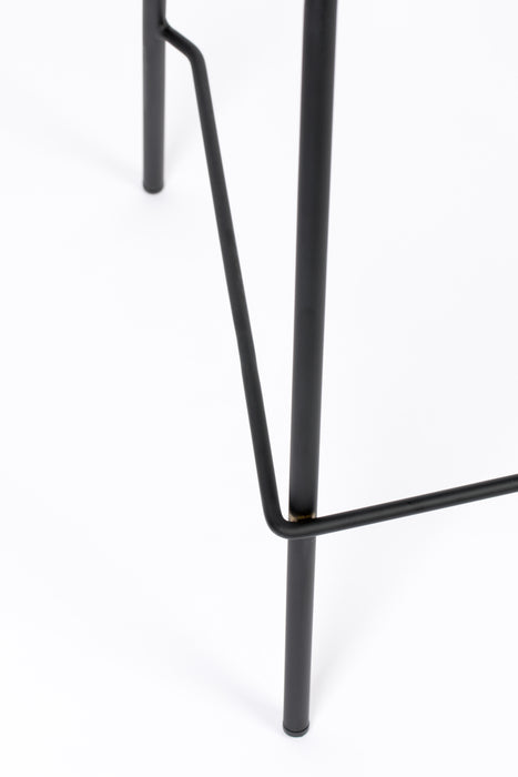 Barkruk Jolien Zwart/grijs Nylon en polyester Grijs 65cm-Barkrukken-Creating Home