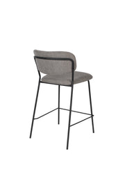 Barkruk Jolien Zwart/grijs Nylon en polyester Grijs 65cm-Barkrukken-Creating Home