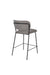 Barkruk Jolien Zwart/grijs Nylon en polyester Grijs 65cm-Barkrukken-Creating Home