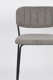Barkruk Jolien Zwart/grijs Nylon en polyester Grijs 65cm-Barkrukken-Creating Home