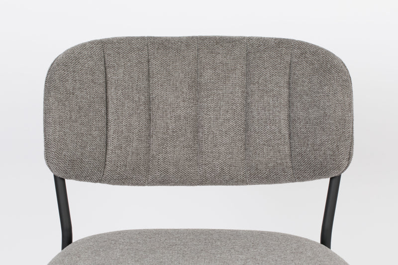 Barkruk Jolien Zwart/grijs Nylon en polyester Grijs 65cm-Barkrukken-Creating Home