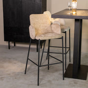 Barkruk Joni Beige Elegance Hoog 51x53x107 cm-Barkrukken-LABEL51