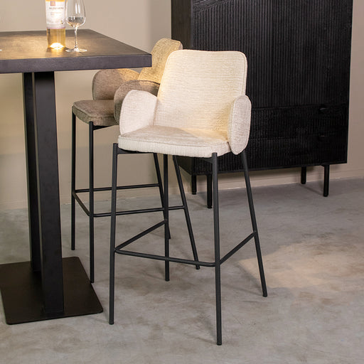 Barkruk Joni Creme Elegance Hoog 51x53x107 cm-Barkrukken-LABEL51