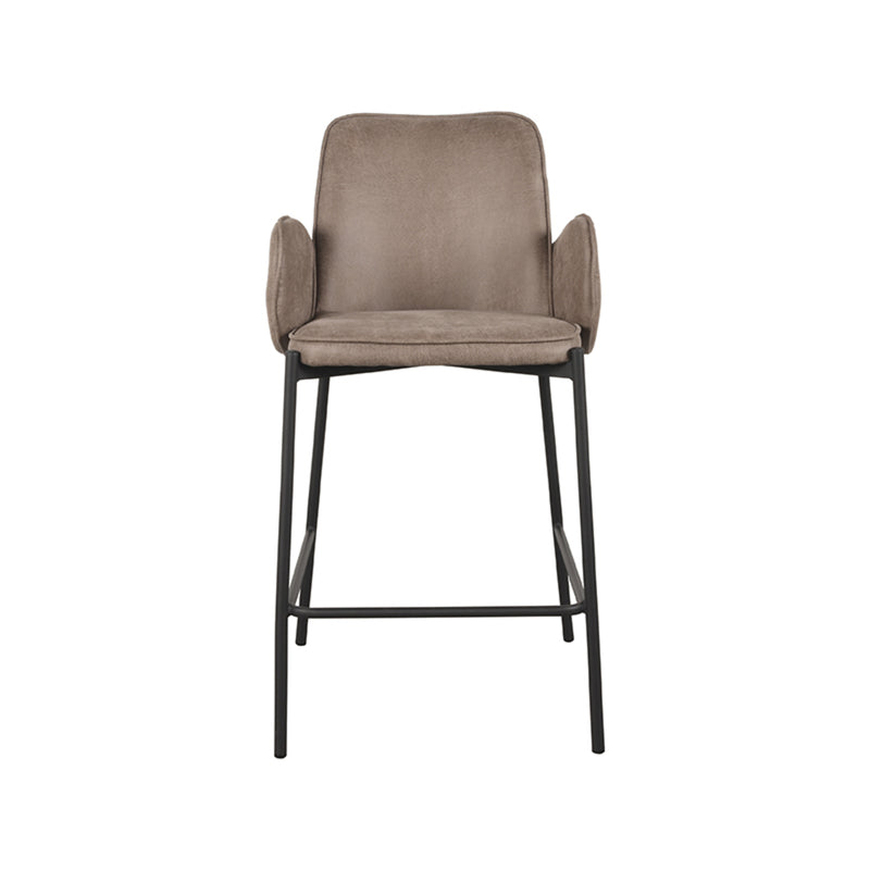 Barkruk Joni Taupe Micro Suede Laag 51x53x94 cm-Barkrukken-LABEL51