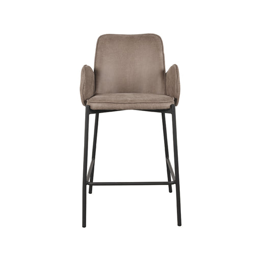 Barkruk Joni Taupe Micro Suede Laag 51x53x94 cm-Barkrukken-LABEL51