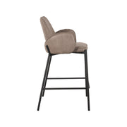 Barkruk Joni Taupe Micro Suede Laag 51x53x94 cm-Barkrukken-LABEL51