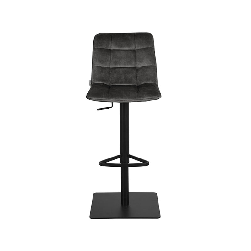 Barkruk Juul Antraciet Velours Gaslift 45x56x113 cm-Barkrukken-LABEL51