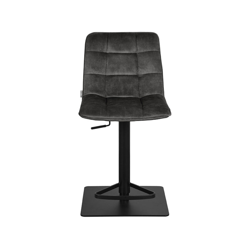 Barkruk Juul Antraciet Velours Gaslift 45x56x113 cm-Barkrukken-LABEL51
