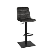 Barkruk Juul Antraciet Velours Gaslift 45x56x113 cm-Barkrukken-LABEL51