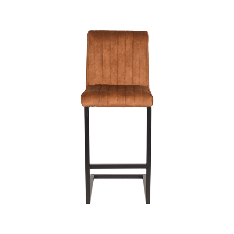 Barkruk Milo Fluweel Oker 66cm-Barkrukken-LABEL51