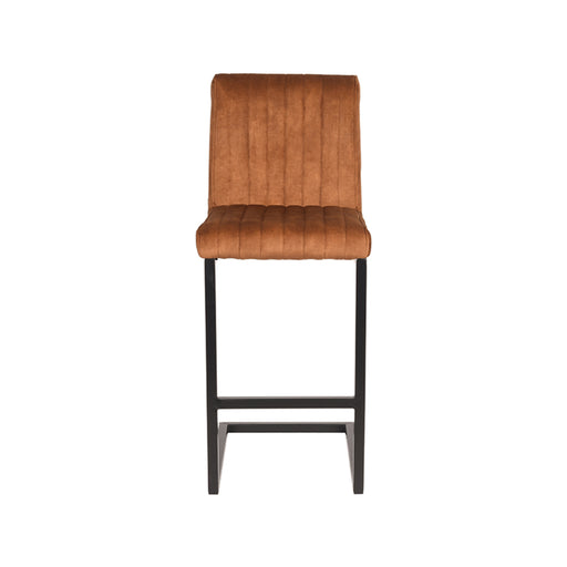 Barkruk Milo Fluweel Oker 66cm-Barkrukken-LABEL51