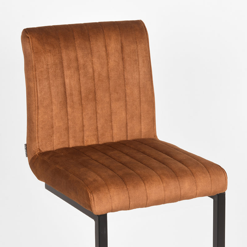 Barkruk Milo Fluweel Oker 66cm-Barkrukken-LABEL51