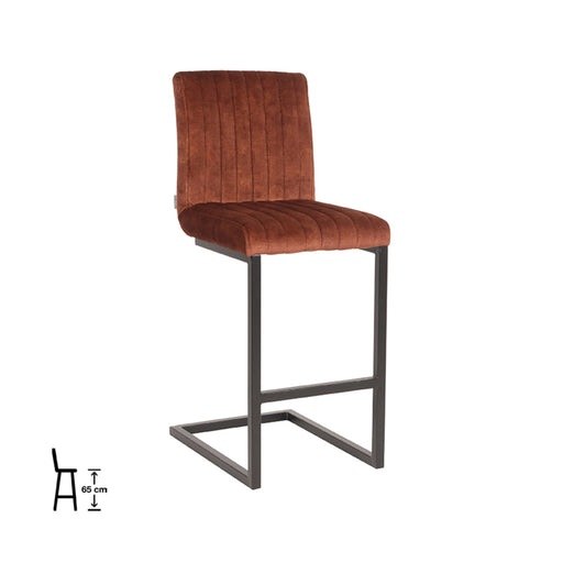 Barkruk Milo Fluweel Rust 66cm-Barkrukken-LABEL51