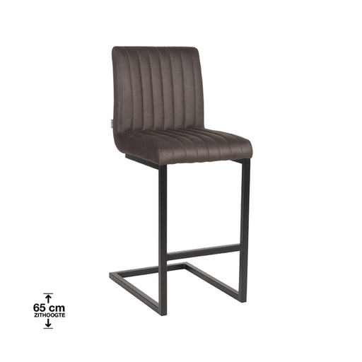 Barkruk Milo Stof Antraciet 66cm Donkergrijs, vooraanzicht