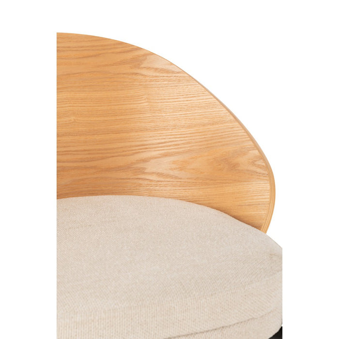 Barkruk Naturel Polyester 50 cm 50.5x53.1x97.8 cm-Barkrukken-J-Line