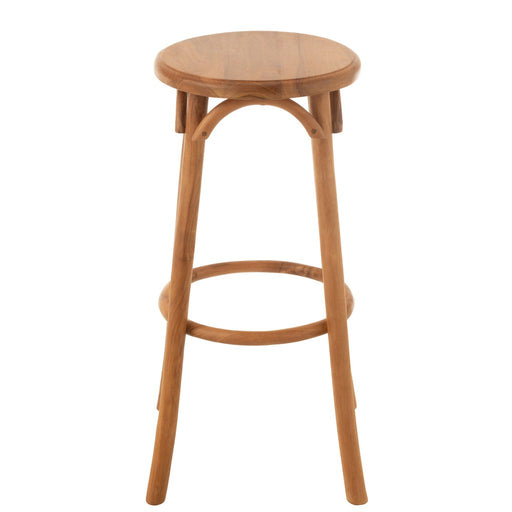 Barkruk Naturel Teakhout 35 cm-Barkrukken-J-Line