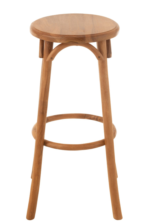 Barkruk Naturel Teakhout 35 cm-Barkrukken-J-Line