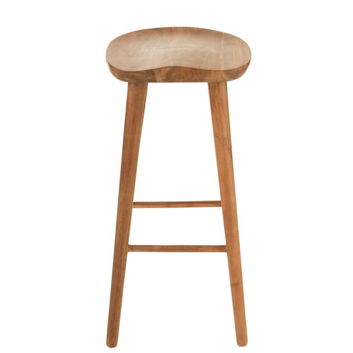 Barkruk Naturel Teakhout 42 cm 39x39.5x75.5 cm-Barkrukken-J-Line