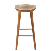 Barkruk Naturel Teakhout 42 cm 39x39.5x75.5 cm-Barkrukken-J-Line