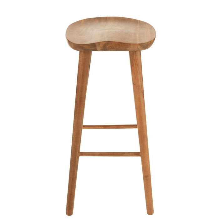 Barkruk Naturel Teakhout 42 cm-Barkrukken-J-Line
