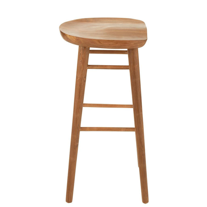 Barkruk Naturel Teakhout 42 cm-Barkrukken-J-Line