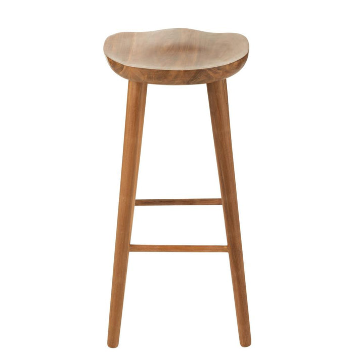 Barkruk Naturel Teakhout 42 cm-Barkrukken-J-Line