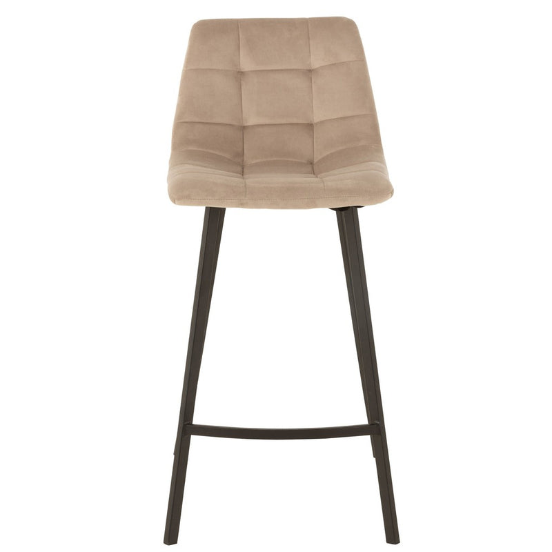 Barkruk Olivier Polyester Beige 69 cm 43x47x95 cm-Barkrukken-J-Line