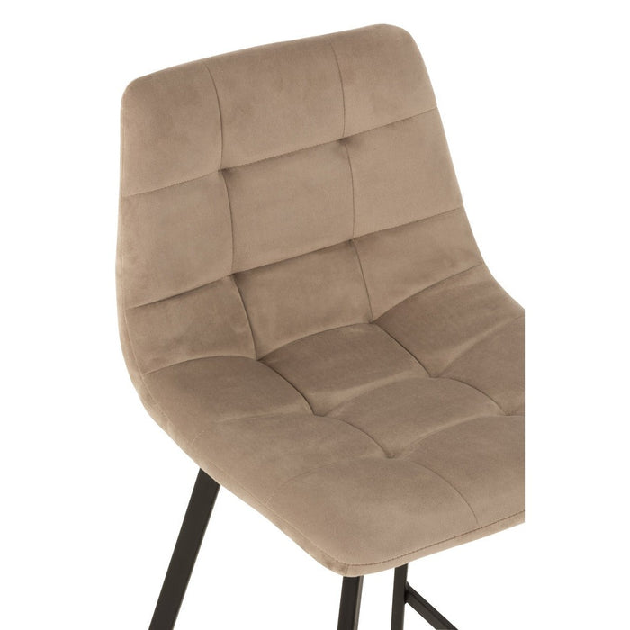 Barkruk Olivier Polyester Beige 69 cm 43x47x95 cm-Barkrukken-J-Line