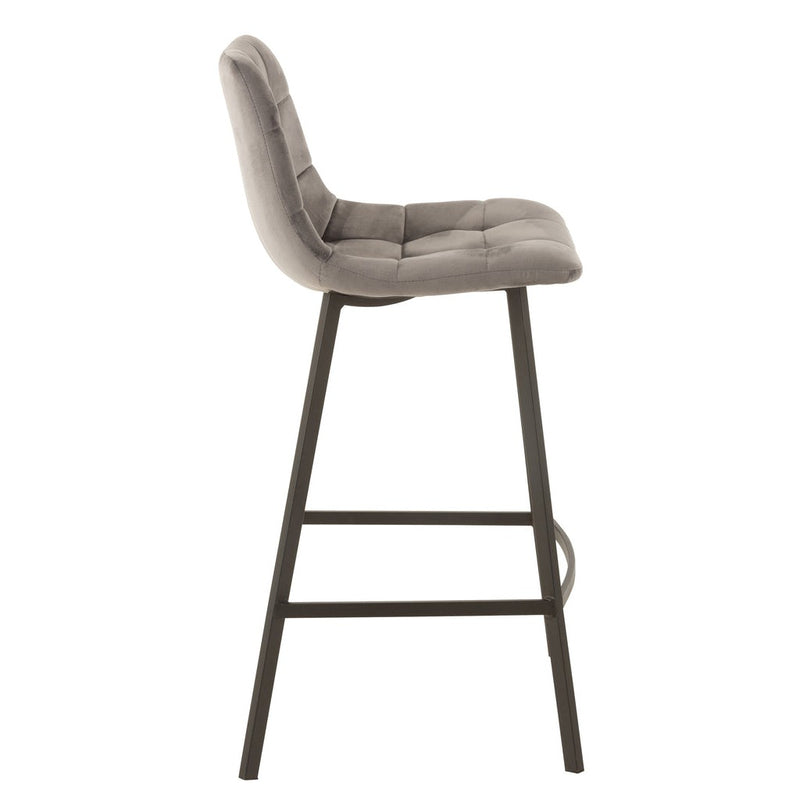 Barkruk Olivier Polyester Grijs 69 cm 43x47x95 cm-Barkrukken-J-Line