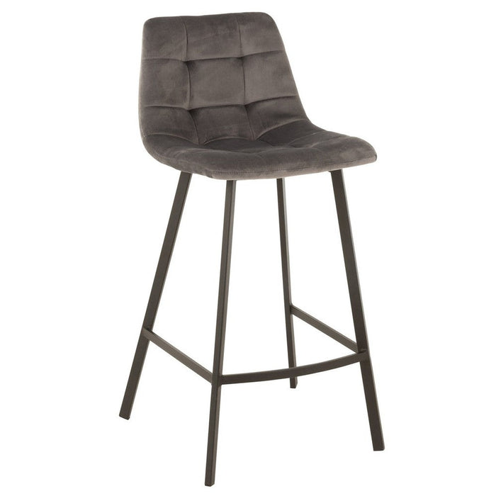 Barkruk Olivier Polyester Grijs 69 cm 43x47x95 cm-Barkrukken-J-Line