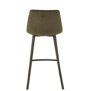 Barkruk Olivier Textiel/Metaal Donker Groen 45 cm 45x43x97 cm-Barkrukken-J-Line